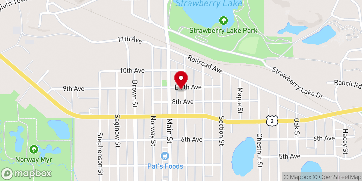 Map showing location of Good Shepherd Lutheran Church