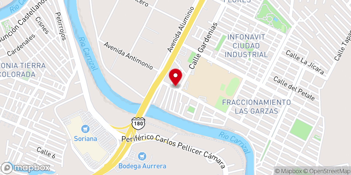Map showing location of Iglesia Emanuel Pentecostes