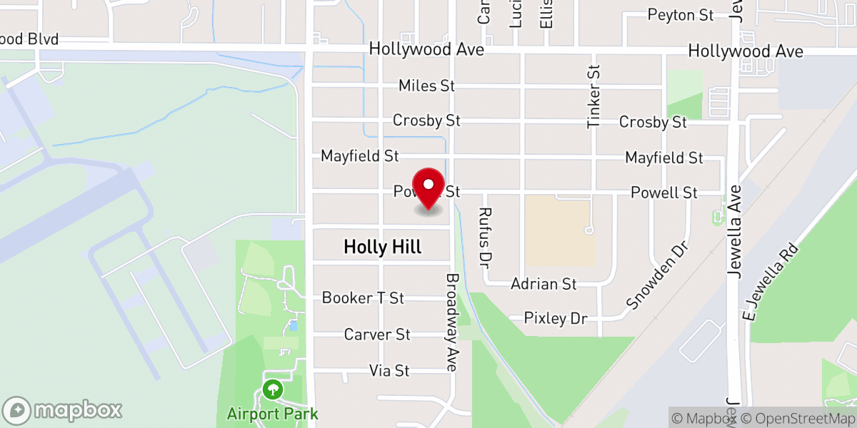 Map showing location of Mount Herman Baptist Church
