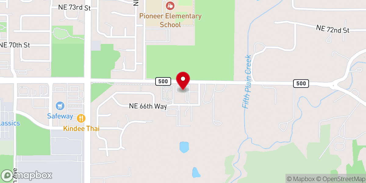 Map showing location of Fourth Plain Church of the Nazarene