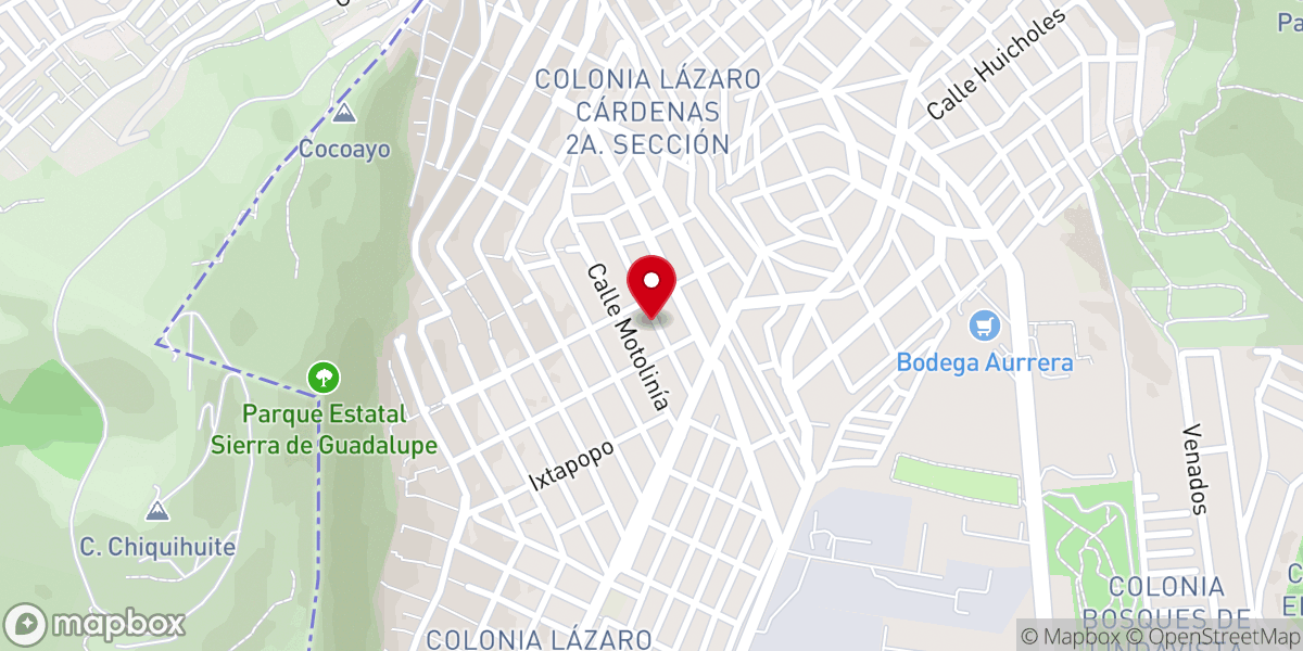 Map showing location of Iglesia Cristiana Bautista Abarim