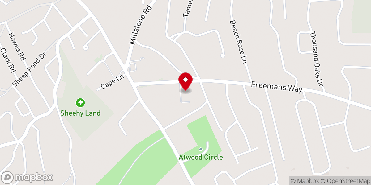Map showing location of Cape Cod Christian Academy