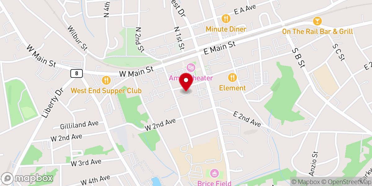 Map showing location of Easley First United Methodist Church