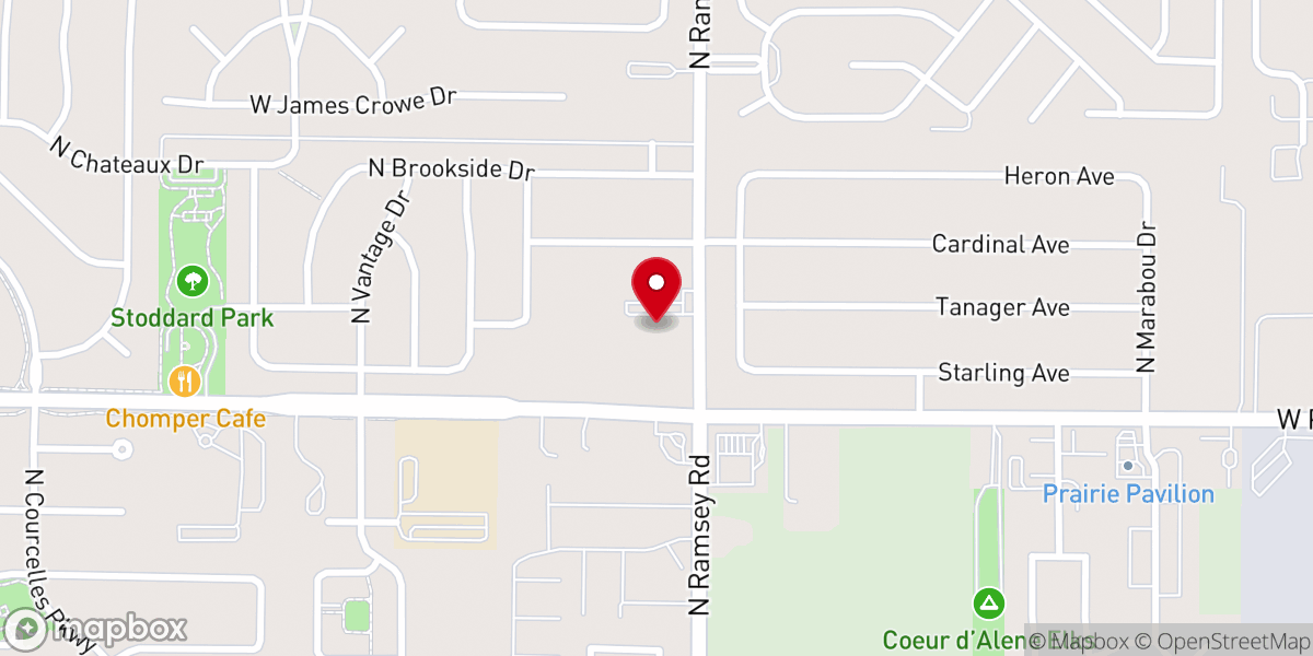 Map showing location of NorthStar Baptist Church