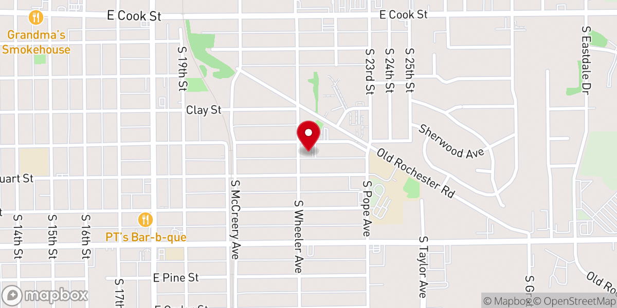 Map showing location of Calvary Missionary Baptist Church