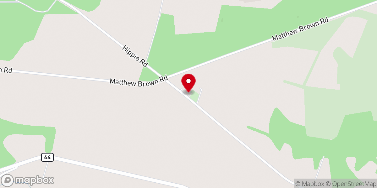 Map showing location of White Deer Church