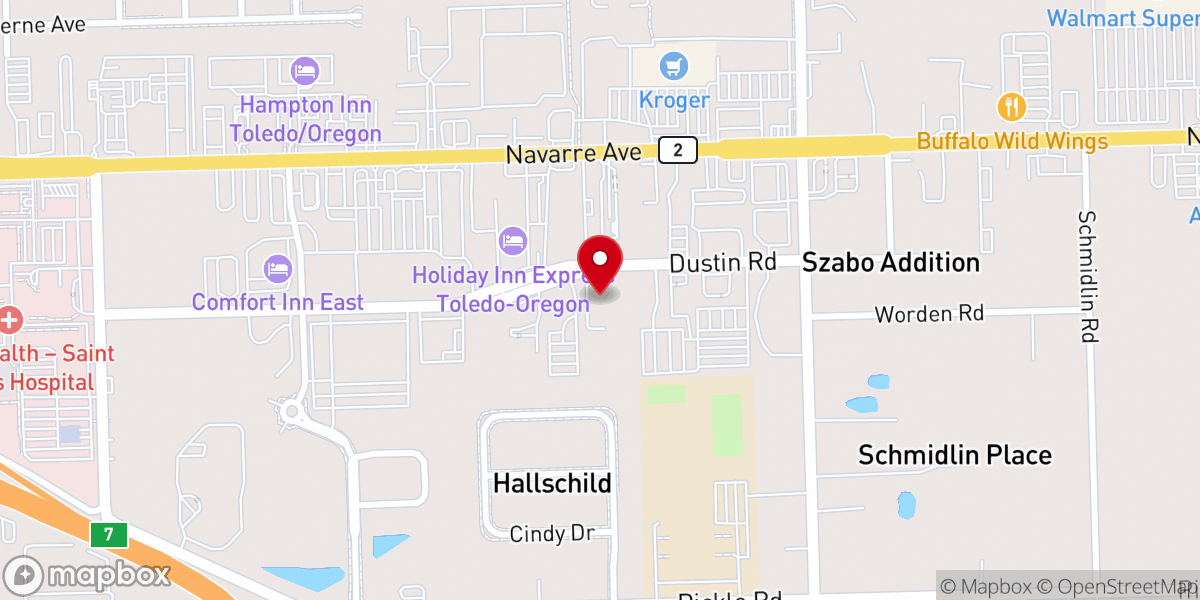 Map showing location of New Life Assembly of God