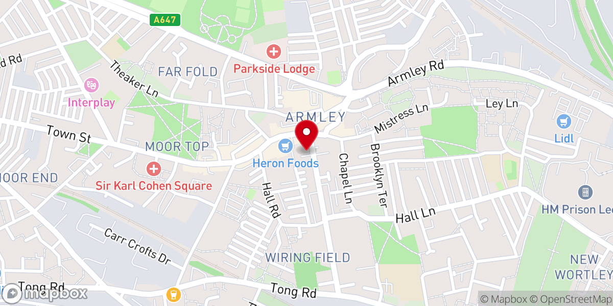 Map showing location of Leeds South & West Methodist Circuit