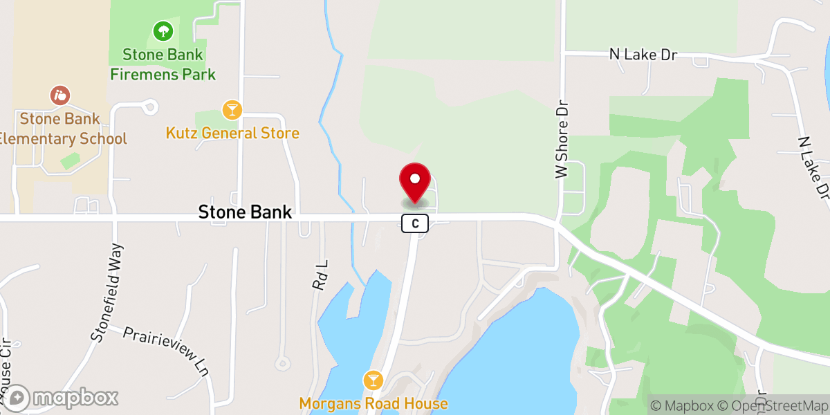 Map showing location of Stone Bank Farm Market
