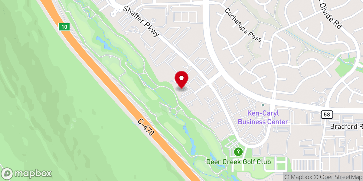 Map showing location of Ken Caryl Vista by Wedgewood Weddings