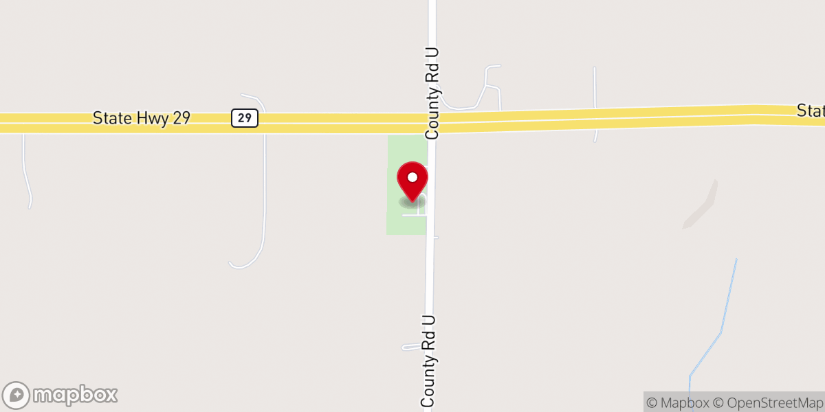 Map showing location of St John's Lutheran Church