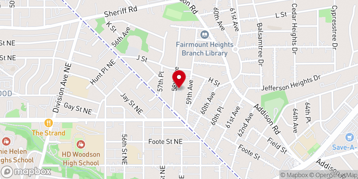Map showing location of East Side Holy Trinity Church