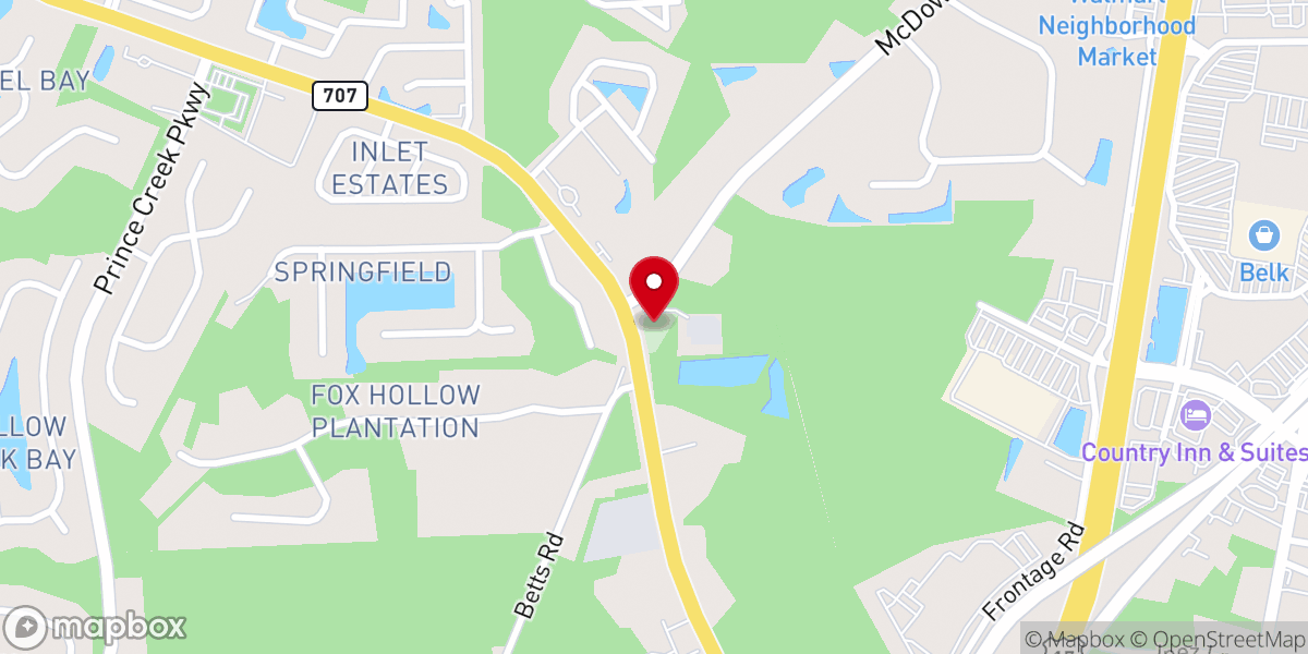 Map showing location of Bethel Church