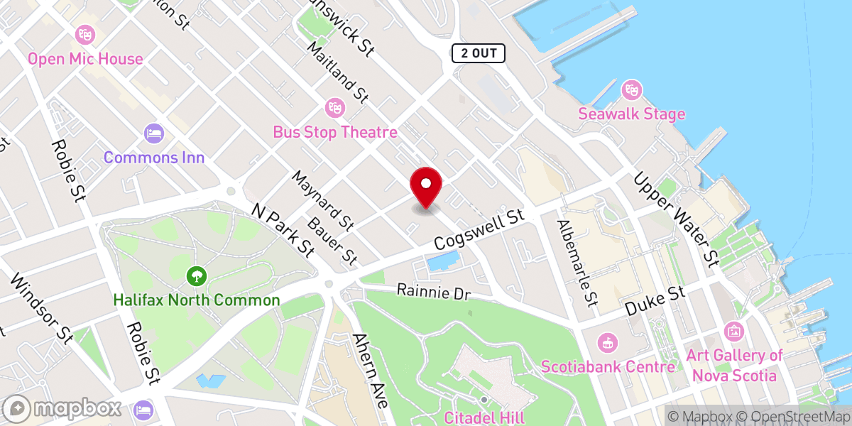 Map showing location of Salvation Army Men’s Shelter
