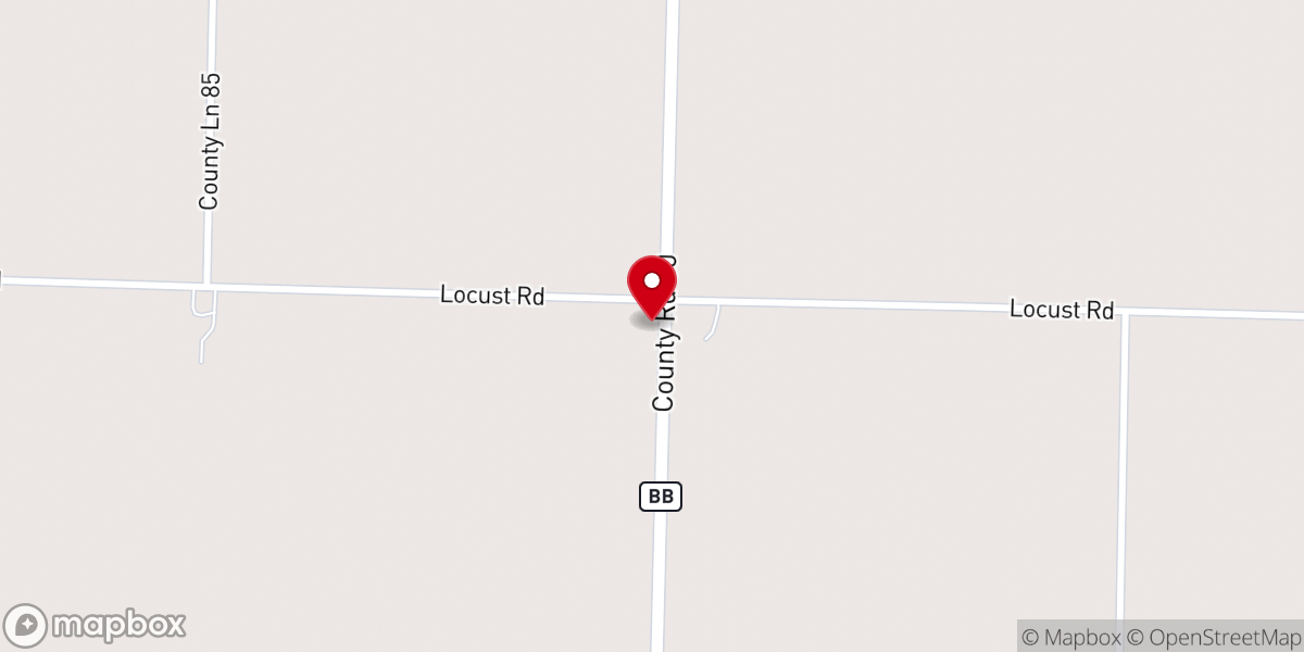 Map showing location of Center Point Christian Church