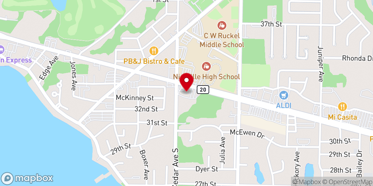 Map showing location of Niceville Church of Christ