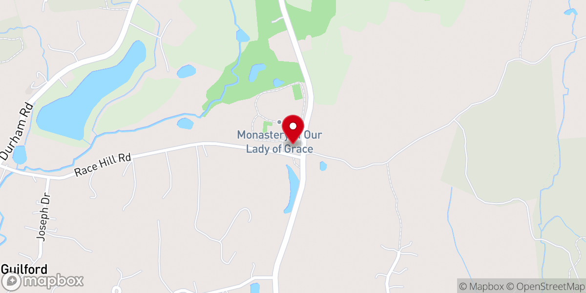 Map showing location of Dominican Nuns