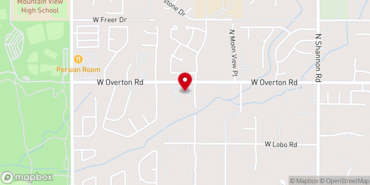 Map showing location of Foothills Community Church