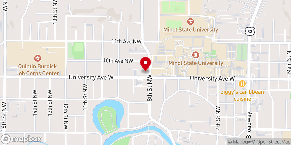 Map showing location of St. Therese, Little Flower Parish Office