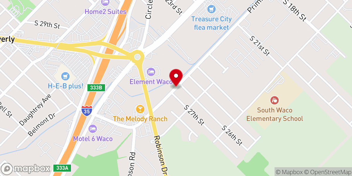 Map showing location of Primrose Drive Baptist Church