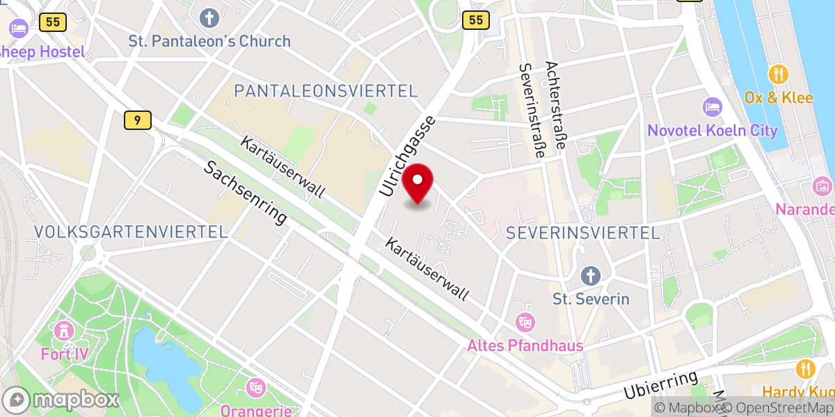 Map showing location of Evangelischer Kirchenverband Köln und Region