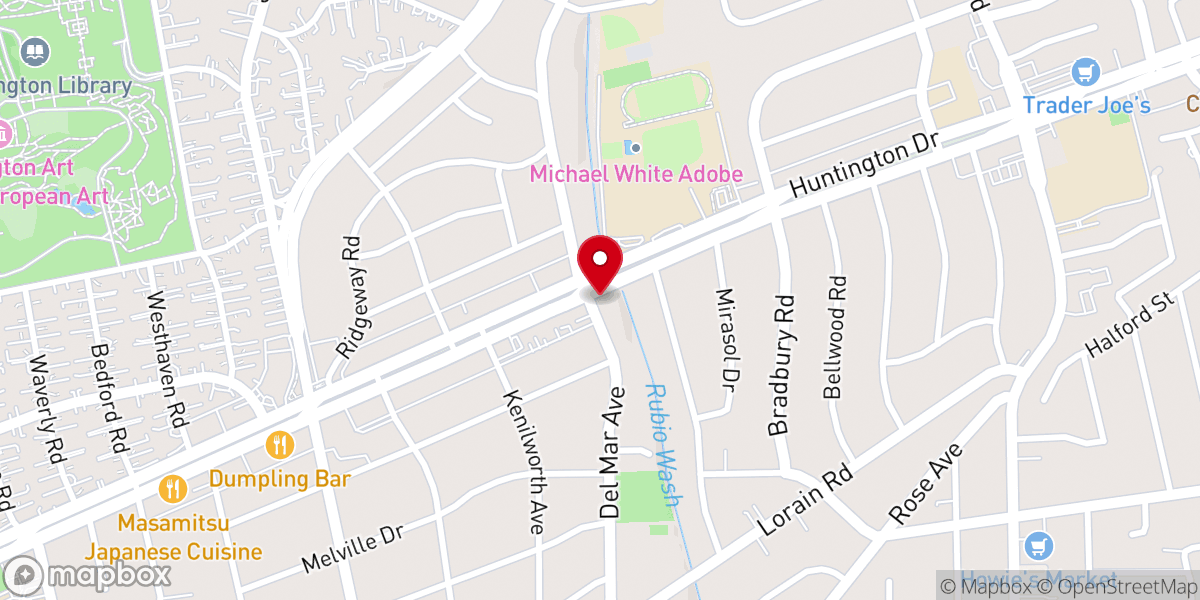Map showing location of San Marino Congregational Preschool
