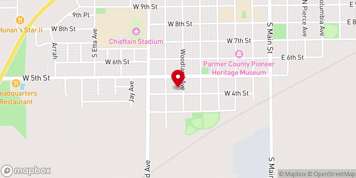Map showing location of Templo Bautista