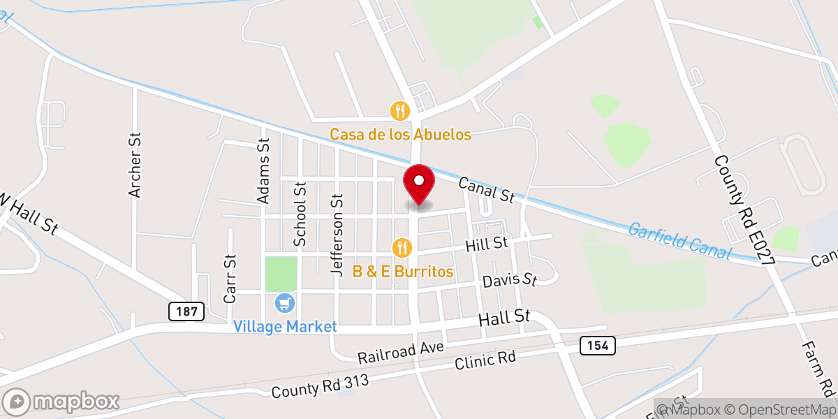 Map showing location of Hatch First Church of God