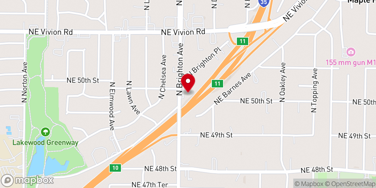 Map showing location of Trinity Christian Center