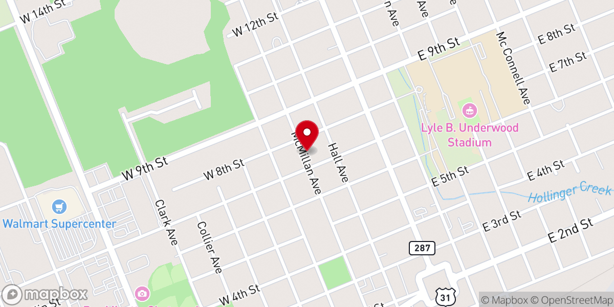 Map showing location of Immanuel Episcopal Church
