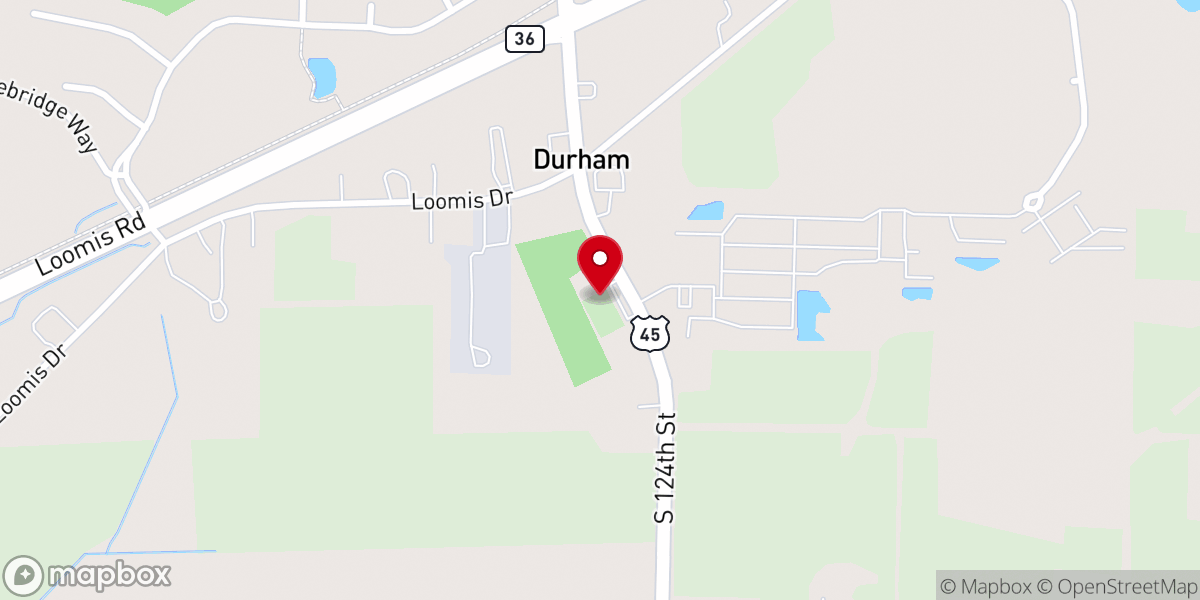 Map showing location of Bethlehem Evangelical Lutheran Church