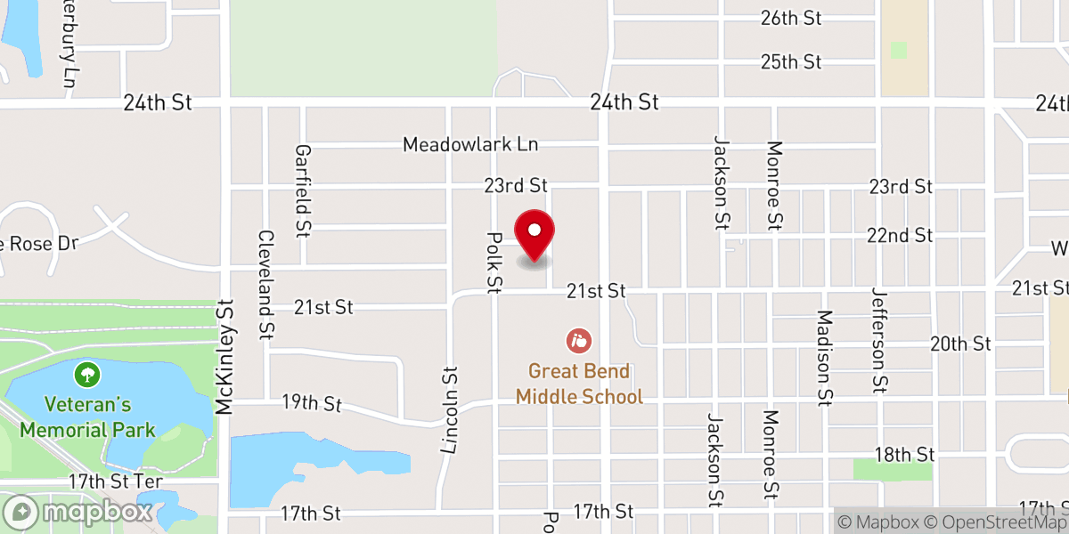 Map showing location of St Johns Episcopal Church