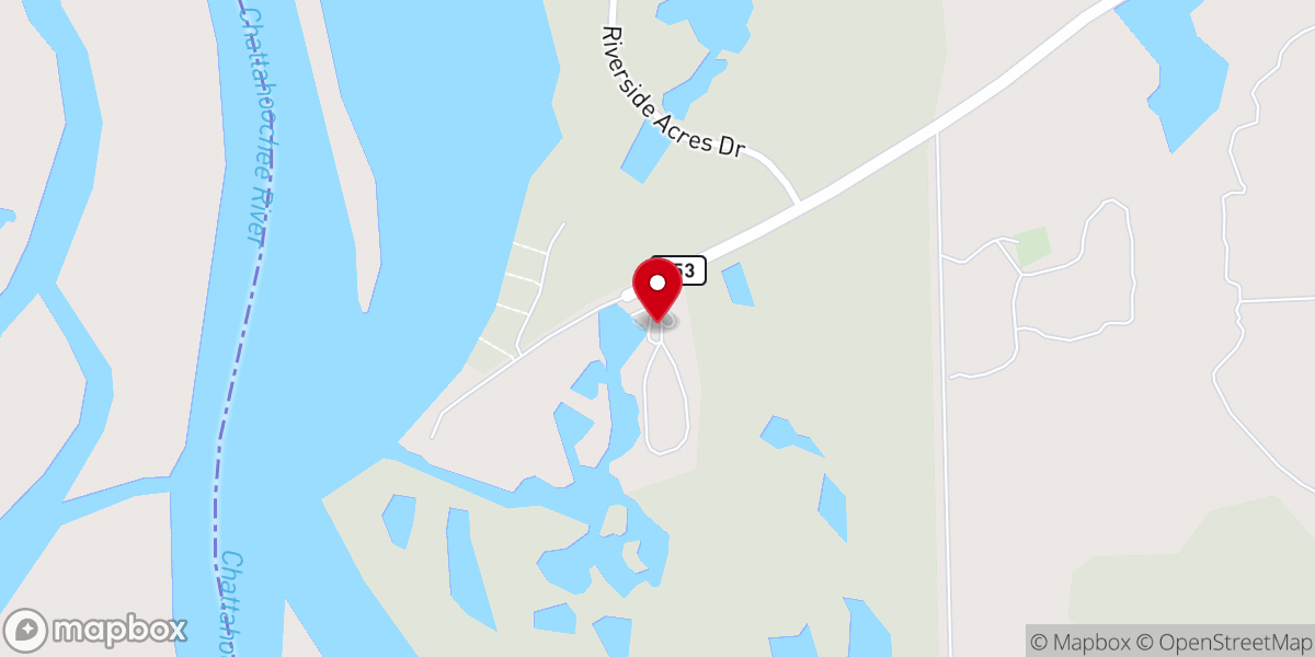 Map showing location of Pop's Dockside Grill