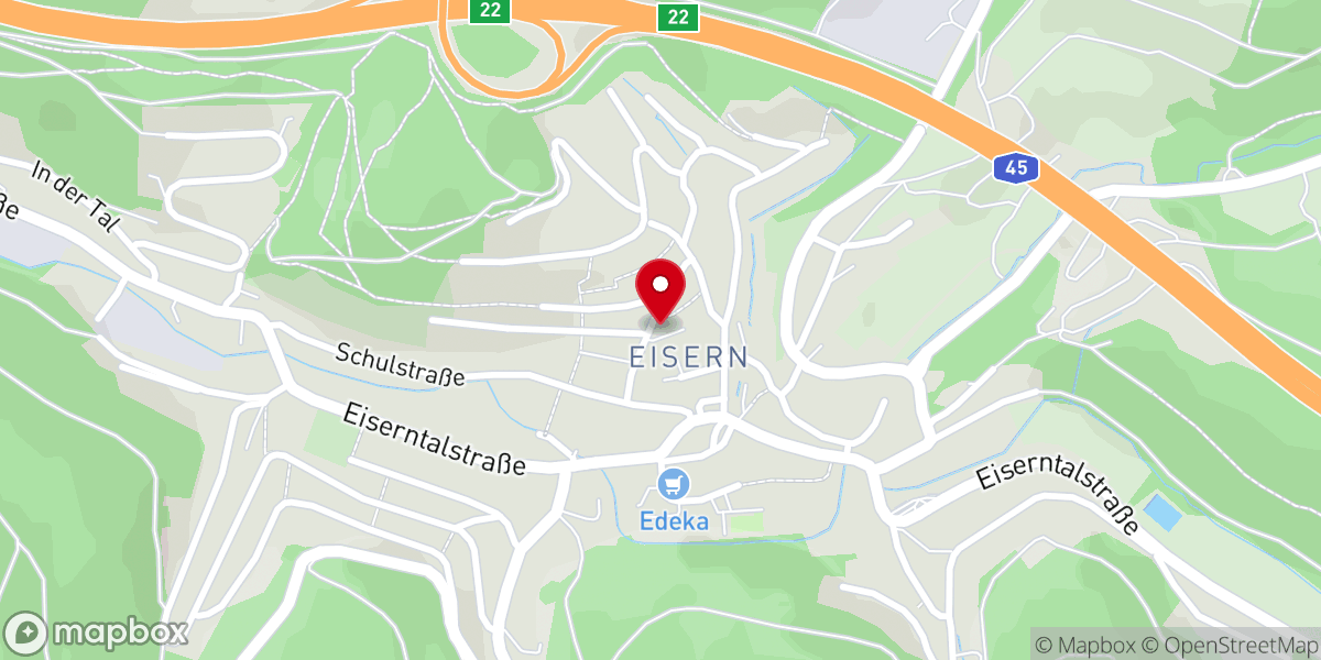 Map showing location of Kirche Eisern - Ev.-Ref. Emmaus-Kirchengemeinde Siegen