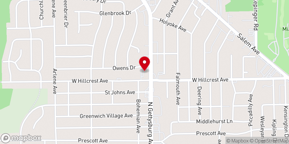 Map showing location of Peoples Community Christian Methodist Episcopal Church