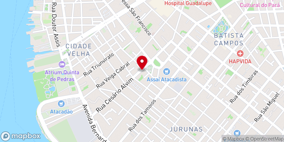 Map showing location of Igreja Batista Bíblica
