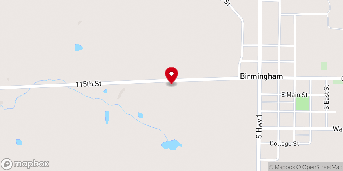Map showing location of Heartland Christian Camp