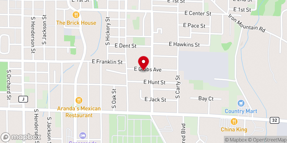 Map showing location of Salem United Baptist Church