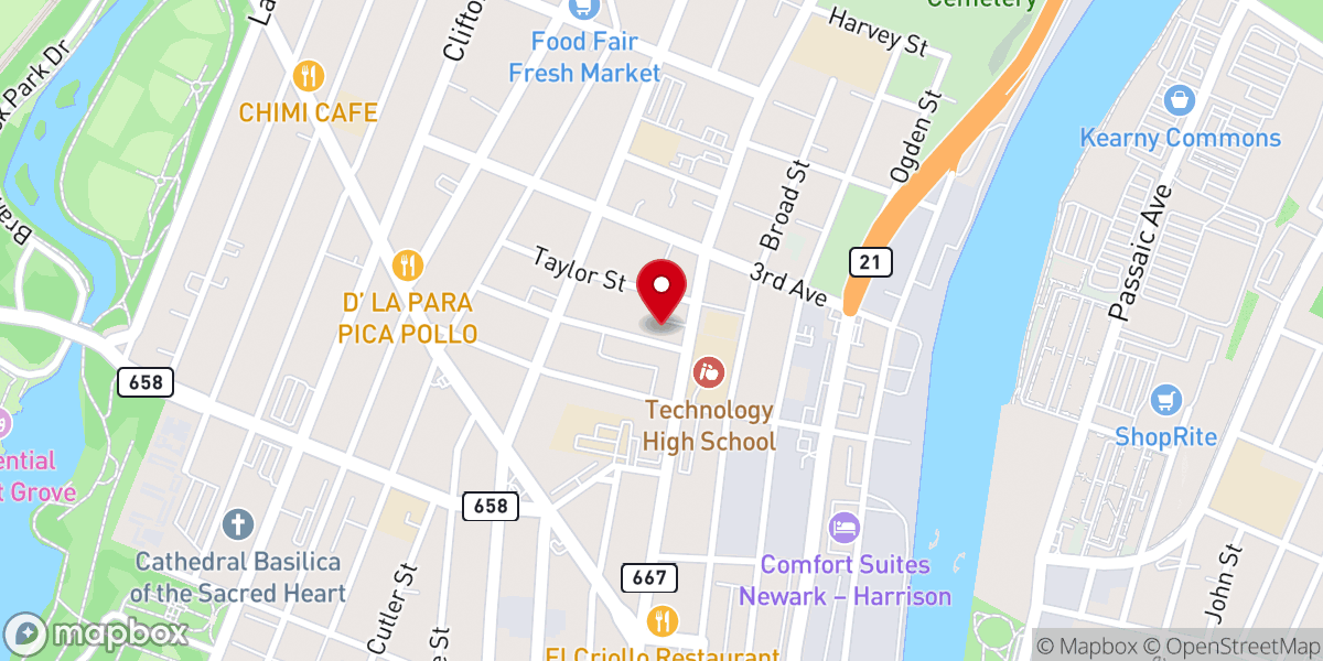 Map showing location of Mt. Zion Baptist Church