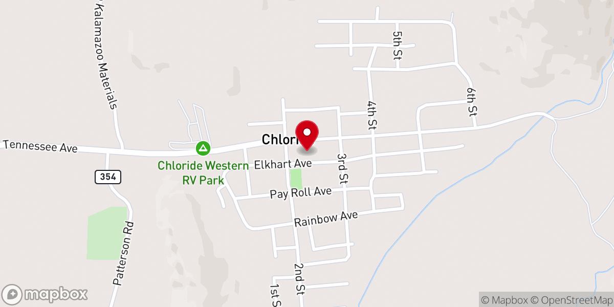 Map showing location of Chloride