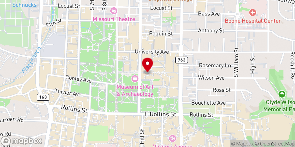 Map showing location of Allen Percival Green Chapel