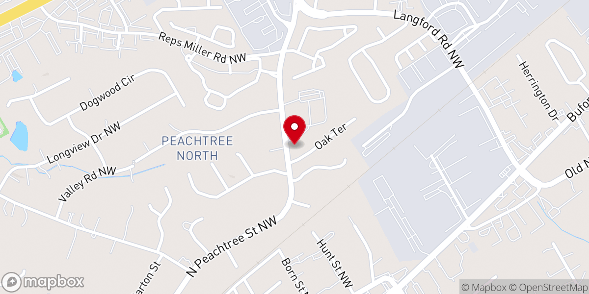 Map showing location of One Heart Church