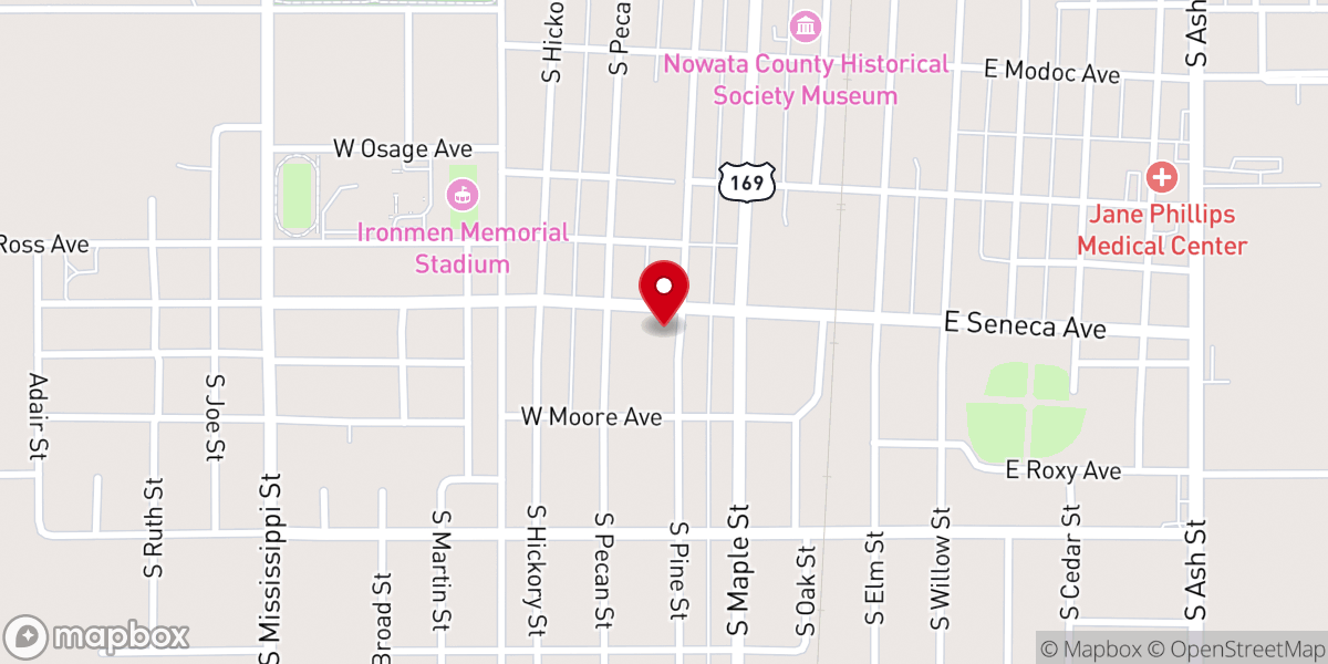 Map showing location of First Church of God