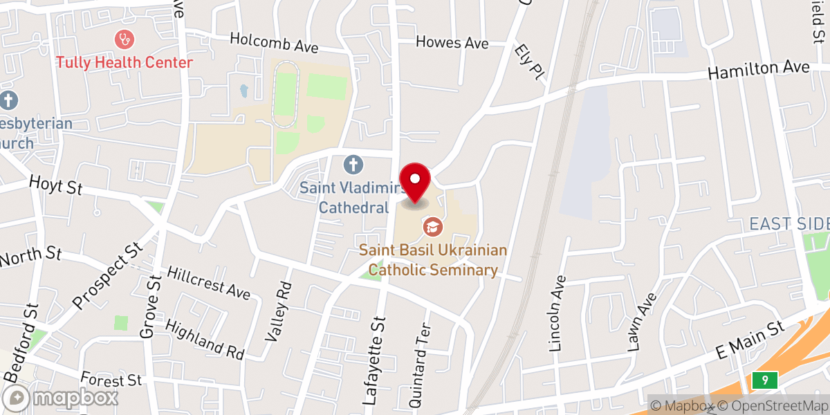 Map showing location of Saint Basil Seminary