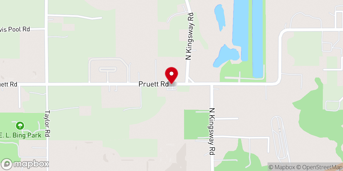 Map showing location of Thunder Valley Paintball Park
