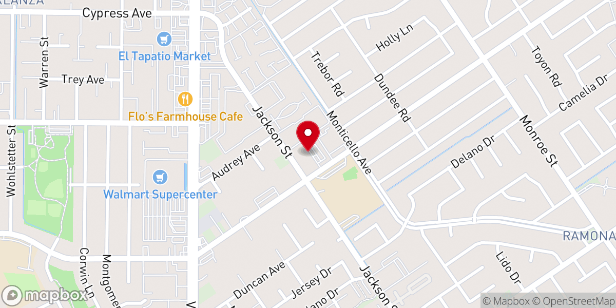Map showing location of Hope Community Church