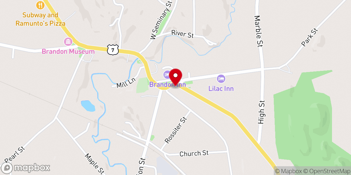 Map showing location of Brandon United Methodist Church
