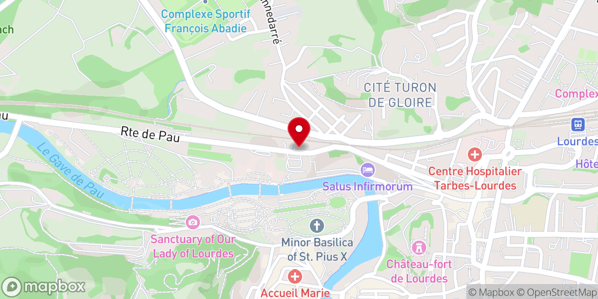 Map showing location of Notre Dame de Lorette