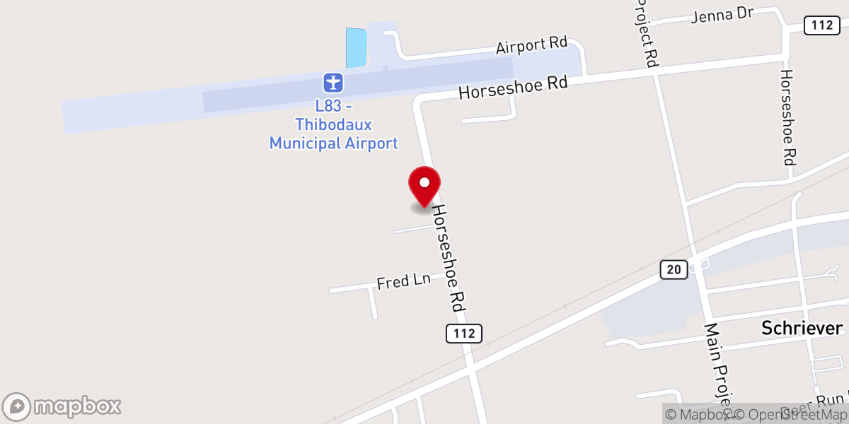 Map showing location of Tri-Parish Dirt