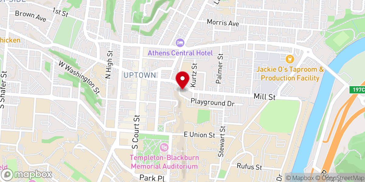 Map showing location of Christ Lutheran Church